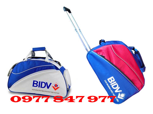 Sản xuất túi du lịch-túi kéo du lịch cho BIDV
